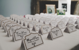 Loved our wedding details like our guest name plates.